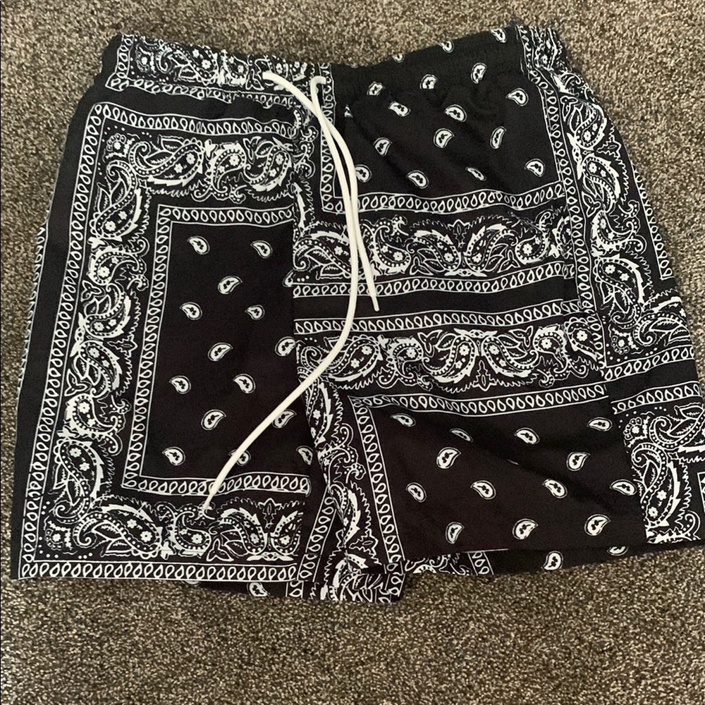 Black and White Bandana Print Bathing Suit